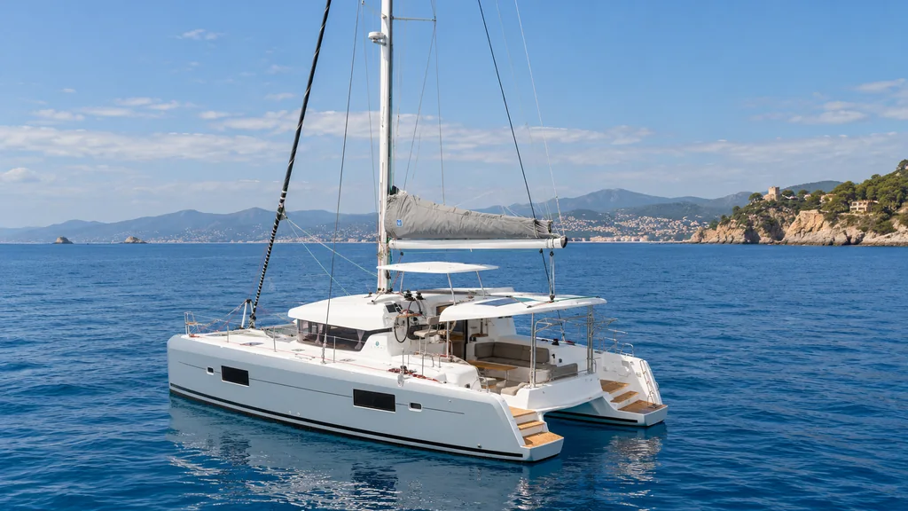 Lagoon 42 yacht exterior for Antibes