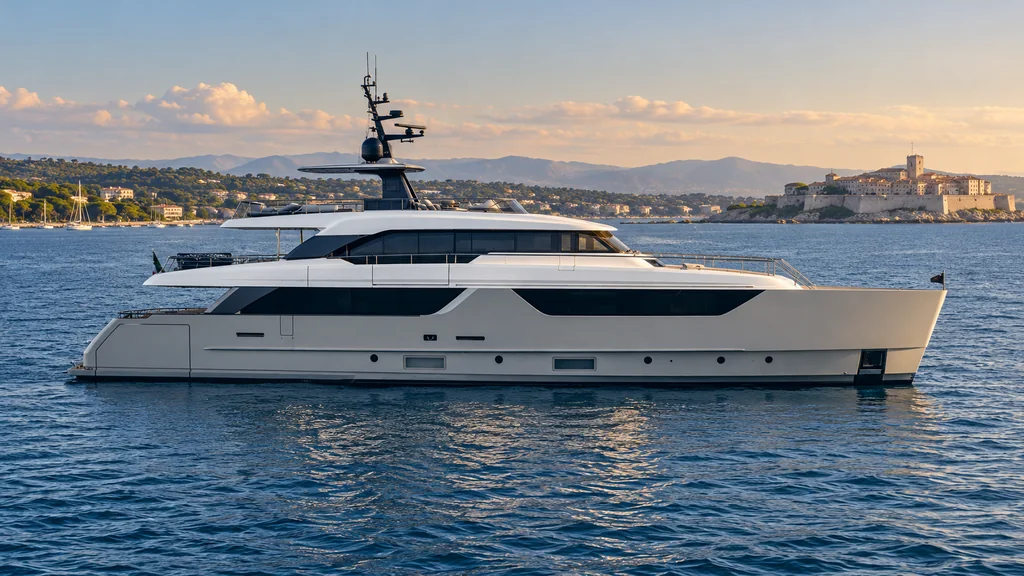 Sanlorenzo SD118 yacht exterior for Antibes